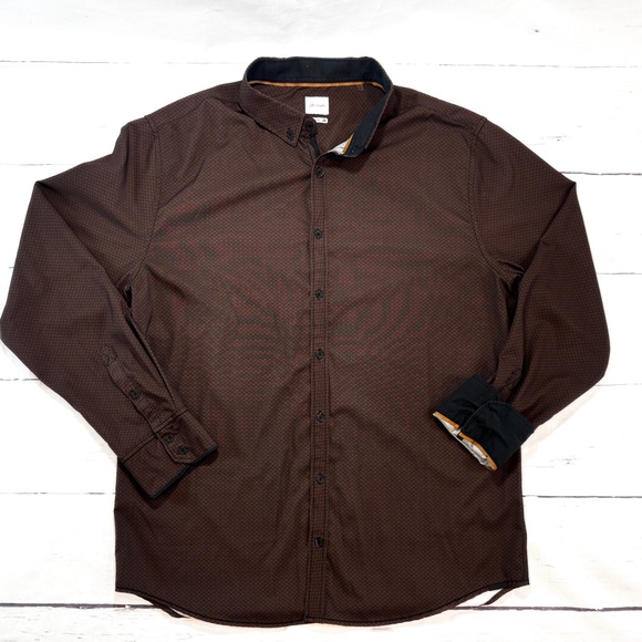Other - EUC Men's JB Holt Brown and Black Button-Up Shirt XL